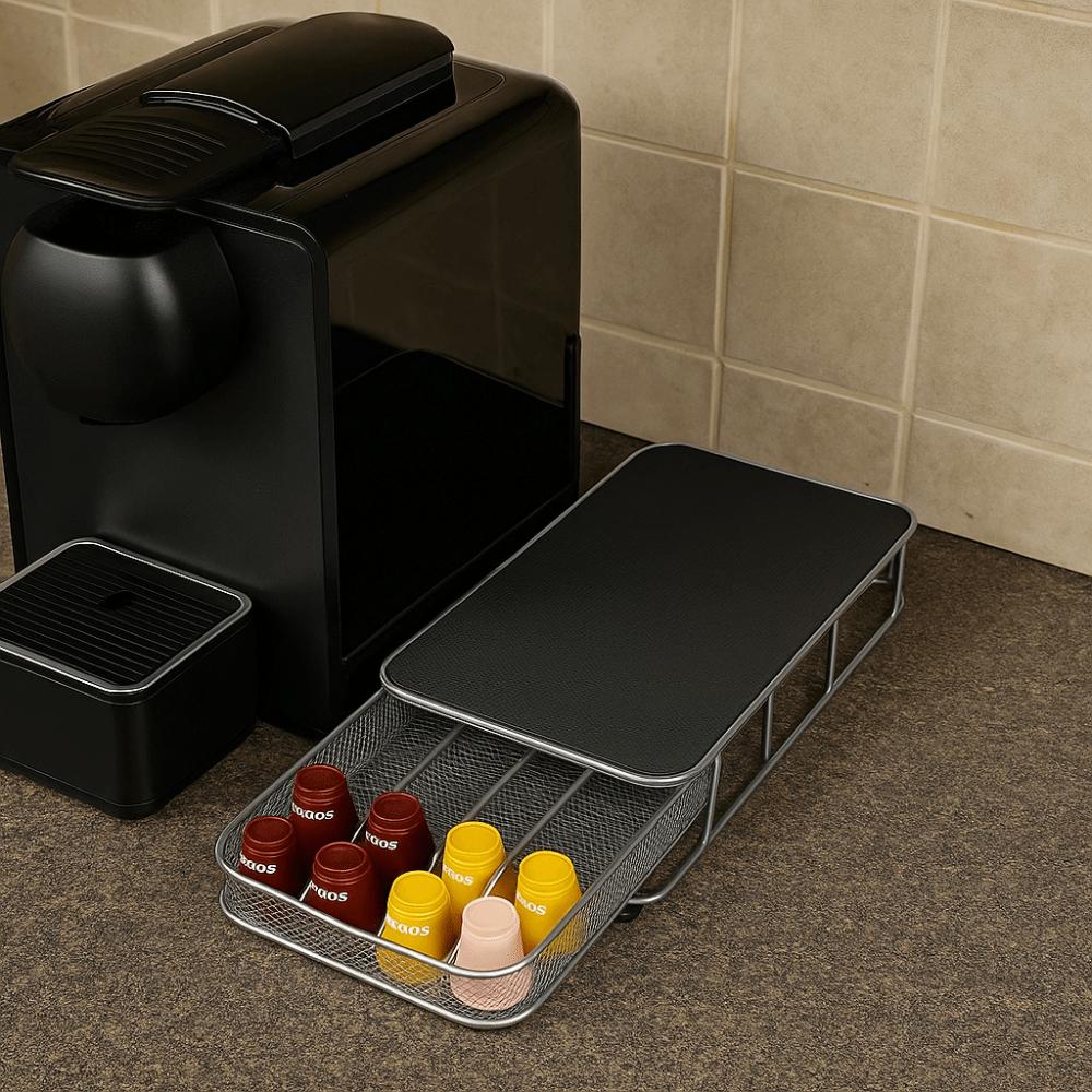 Metal Coffee Pod Holder Black Coffee Capsule Holder Coffee Capsule Display Rack  Cafe Shop