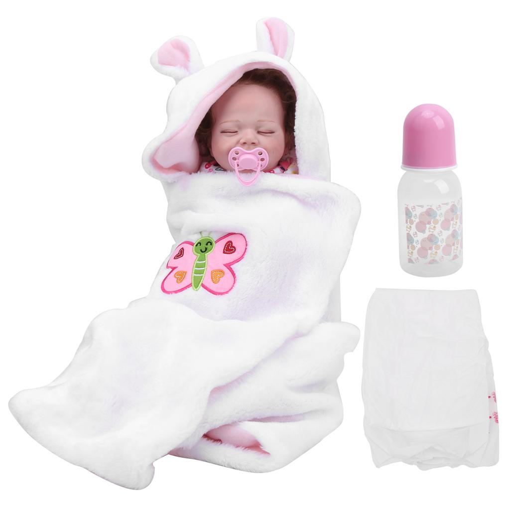 22 Inch Cute Soft Finished Reborn Baby Doll Lifelike Children Role Play Doll Girls Gift Toy