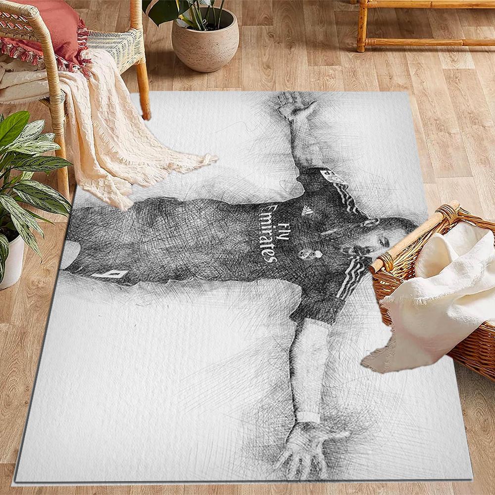 Karim Benzema's Cosmic Celebration Carpet Perfect for Foyer Entryway Hallway Decorate room Anti-slip Rug Anime Office Decor Birthday/Christmas Gift