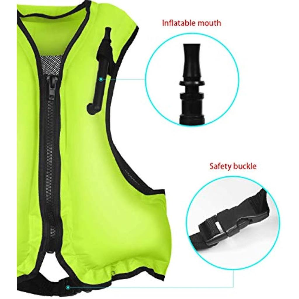 Жилеты для снорклинга, надувные плавучие куртки для взрослых, легкий жилет плавучести для каяков, портативный плавательный жилет, водные виды спорта на открытом воздухе (Подходит для 100-220 фунтов)