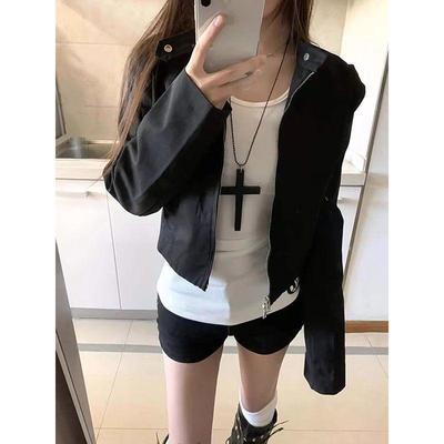 Женская короткая куртка Maillard черного цвета – Стильный и крутой топ для весны/осени