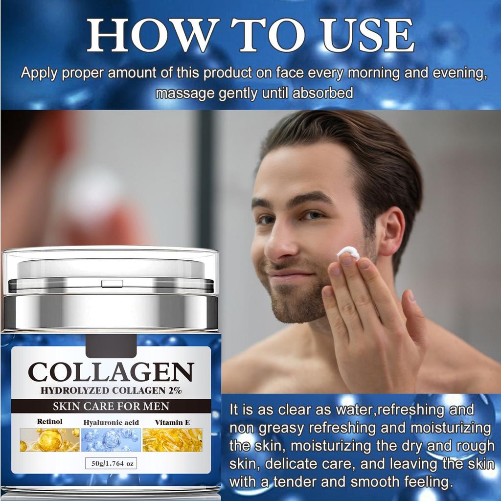 Мужской увлажняющий крем, укрепляющий, для жирной, сухой и чувствительной кожи