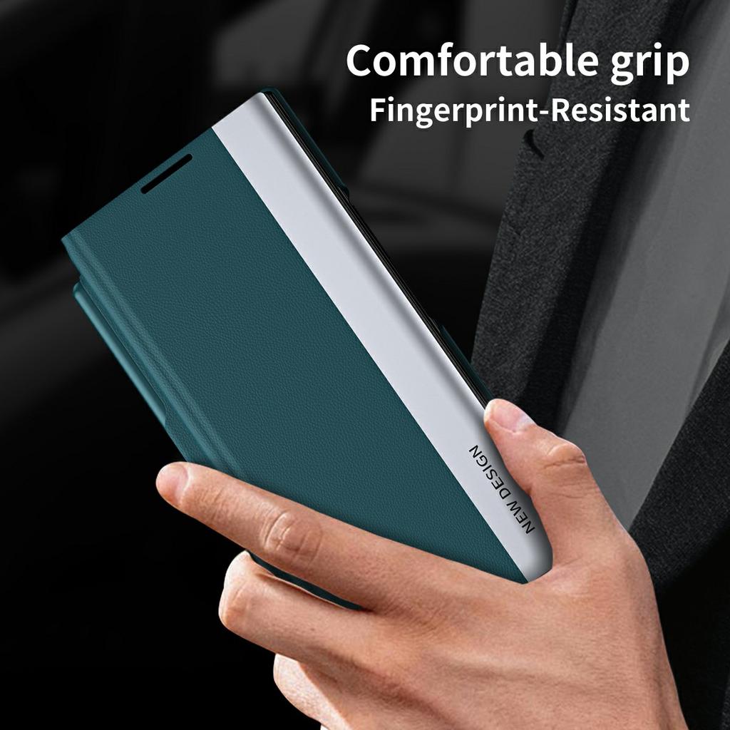 For Samsung Galaxy Z TriFold 5G Case Stand Shockproof Pen Slot PU + PC Phone Cover with Stylus