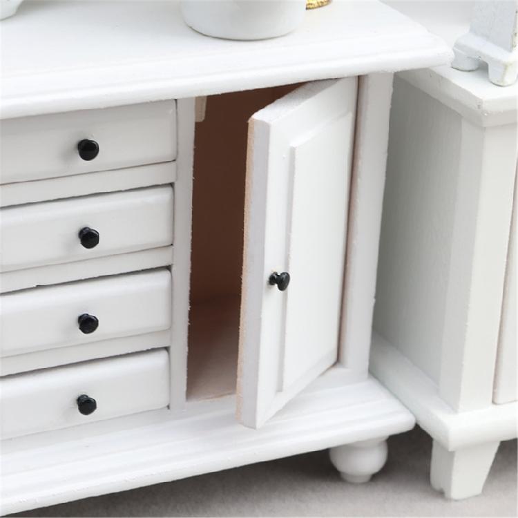 Мини-шкаф для DIY из массива дерева, поделка, мебель для кукольных домиков масштаба 1/12, для реалистичного декора спальни, кухни, модель, дизайн дома