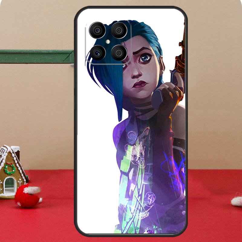 Чехол Arcane Jinx Vi Аниме Для Huawei Honor Magic 5 Lite X8 X9 50 70 P20 P30 P40 P50 P60 Pro Nova 9 5T P Smart Z