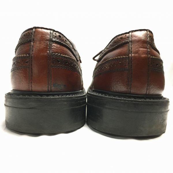 70-е 80-е Сделано в США Винтажные деловые туфли Dexter Long Wingtip Коричневые Размер 10.5C Мужские(ИСПОЛЬЗОВАЛ)