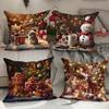 Новые Рождественские Наволочки с Принтом Домашние Декоративные Наволочки для Дивана Наволочки для Спальни