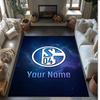 Schalke 04 FC Printed Crystal Velvet Rug Non‑Slip Crystal Velvet Carpet For Sofa Bedroom Indoor Home Decoration