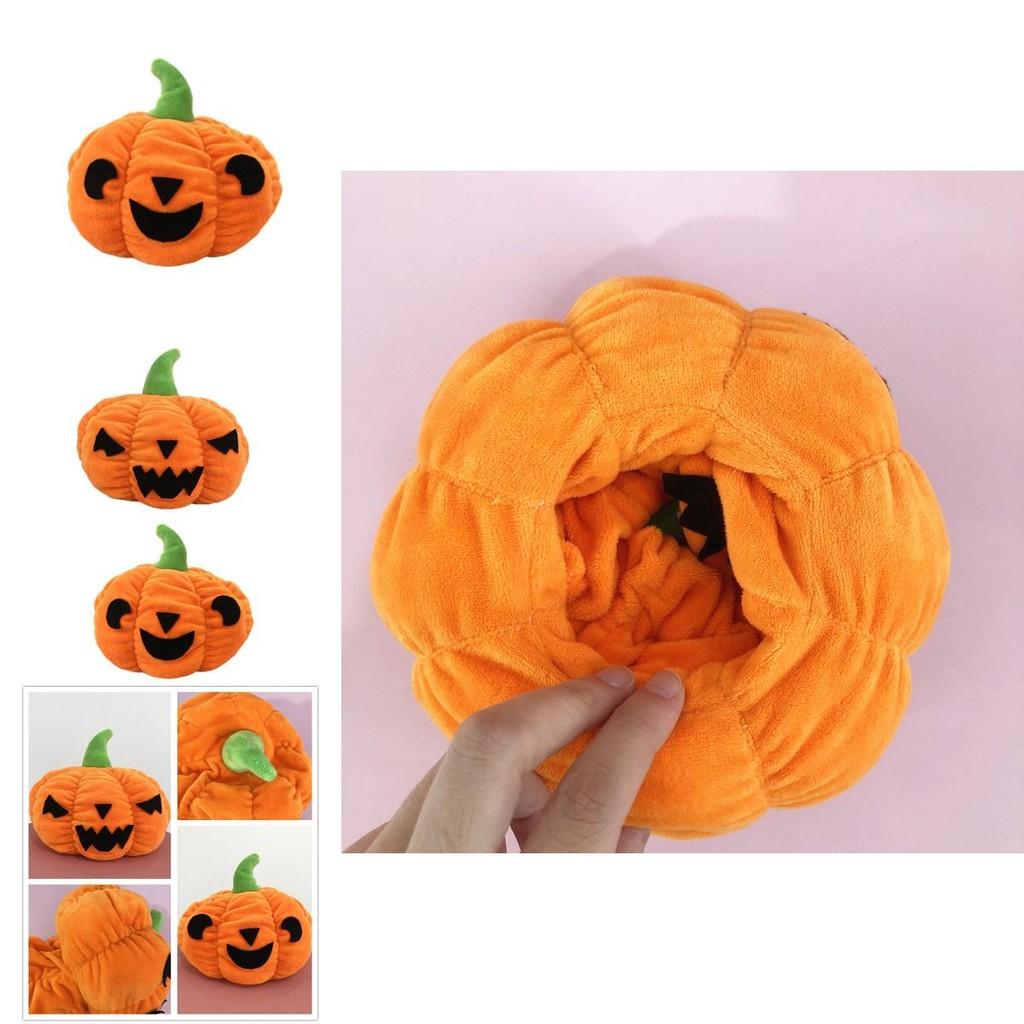 Unique Flip-over Pumpkin Plush Toy Cartoon Style Short Plush Material 18cm Tall