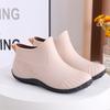 COZOK New Women's Waterproof Rain Boots Outdoor Non-Slip Casual PVC Women's Rain Boots Fashion All-match Warm Rubber Boots 36-40