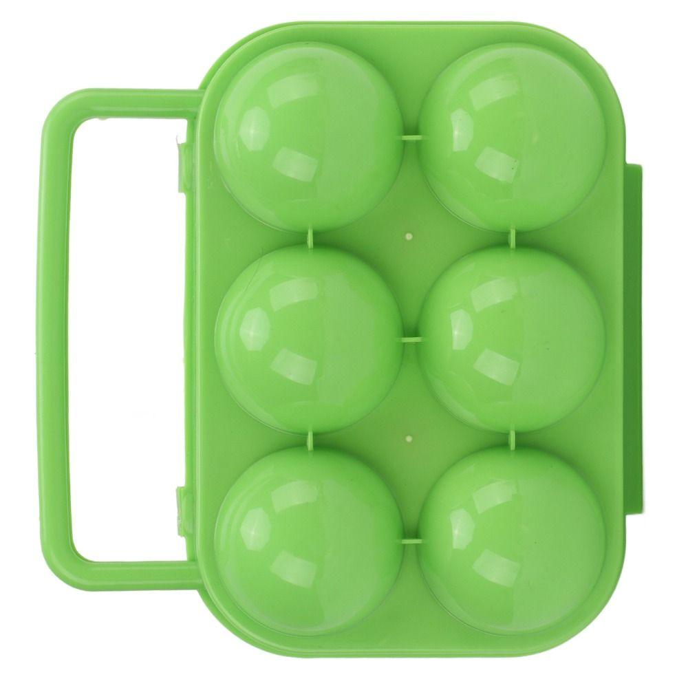 3 Pcs 6 Grid Egg Storage Carrier ABS Egg Holder Durable Egg Box Indoor Kitchen