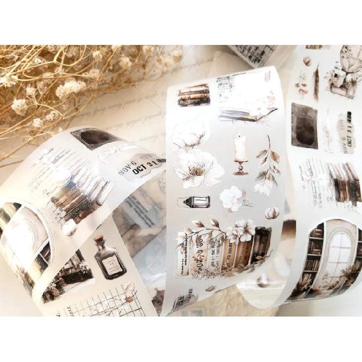 Creawithgaby Vintage The Cosy Chapter Washi PET Tape DIY Card Making Scrapbooking Decorative Sticker
