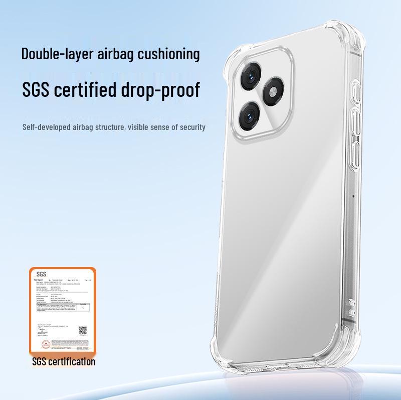 Совместимый прозрачный чехол из ТПУ с подушками безопасности для Huawei Enjoy 80/80pro/80s - Дизайн с защитой четырех углов от падений