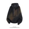 Мужской осенний свитшот с молнией до середины и воротником-стойкой, нишевая деконструкторская куртка, Cleanfit, тяжелый жесткий худи