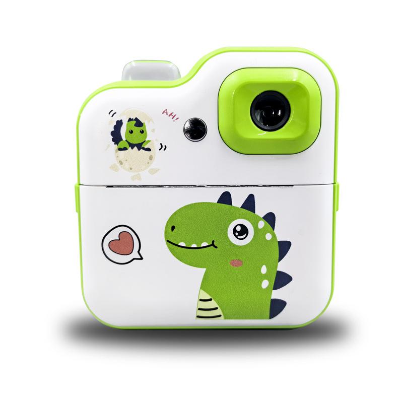 New Mini Dinosaur Kids Camera Instant Printing Thermal Paper Printing Digital Video Camera for Children  Cameras for Photography