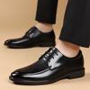 Модные Новые Классические Балетки Обувь Роскошного Бренда Мужская Элегантная Черная Обувь для Платья Натуральная Кожа На Шнуровке Оксфорды Деловая Социальная Обувь