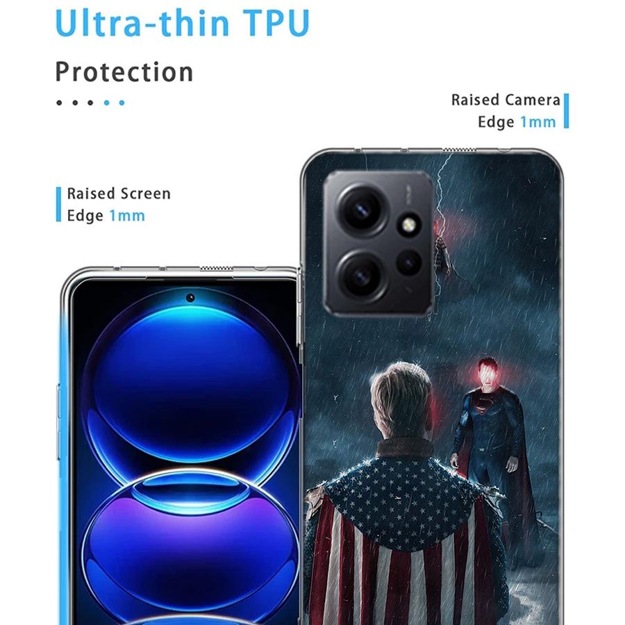 Чехол для телефона Homelander The Boys Для Redmi Note 14 15 Pro 5G 13 12 Pro Plus 11 11T 11E 11S 10 Pro 10S 9 9S Чехол Мобильный Прозрачный ТПУ Ca
