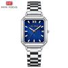 Женские часы Ins Style Light Luxury Small Square Watch Перламутровый циферблат Светящийся стальной ремешок Женские часы