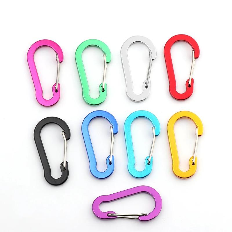 Alloy Carabiner 5PC Aluminum Outdoor Backpack Camping Climbing Buckle Fishing Hook Keychain Lock Buckle Snap Clip Tools