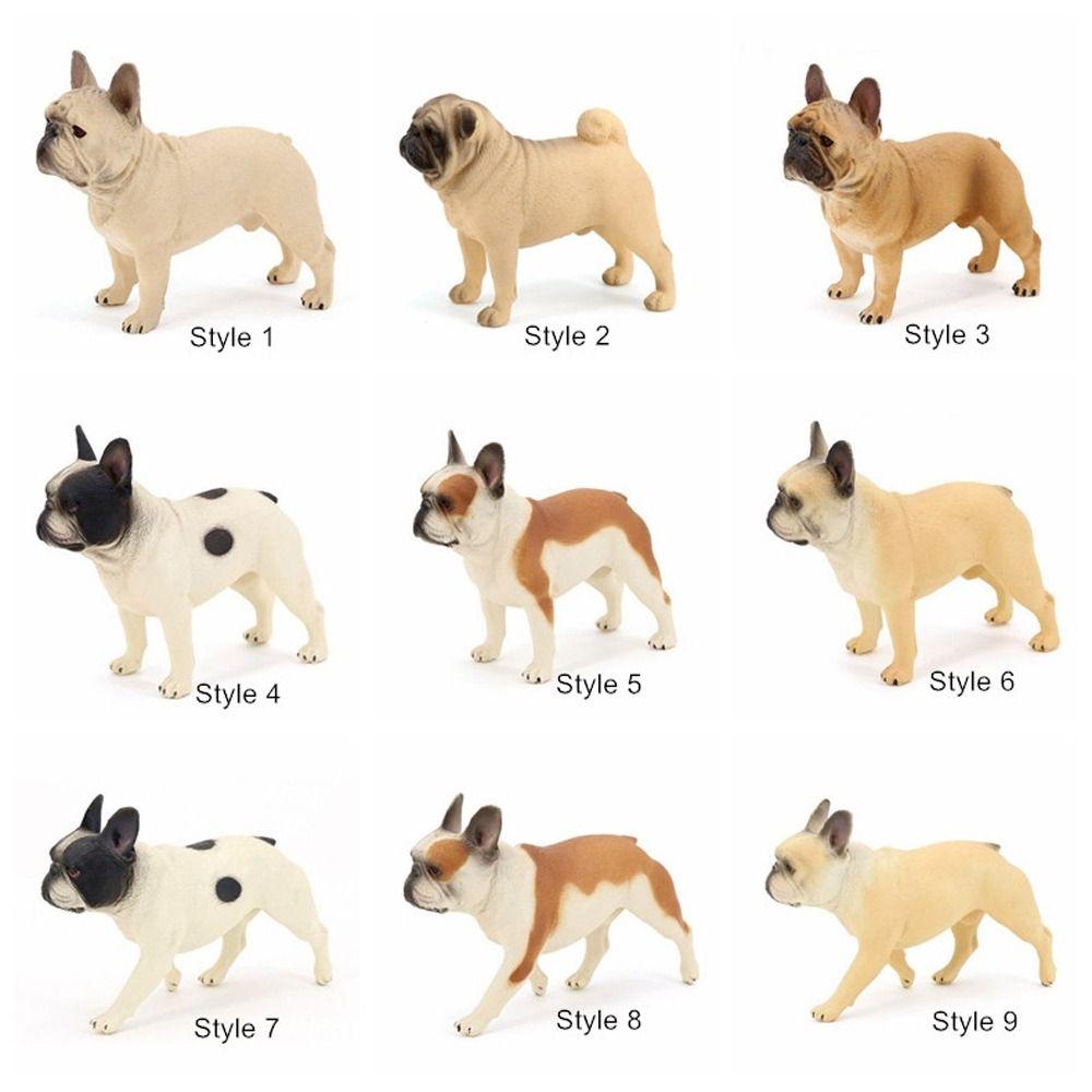 Реалистичная модель животного собаки Фермерская собака Французский бульдог Фигурка Щенок Домашний питомец Бульдог Фигурка Домашний декор