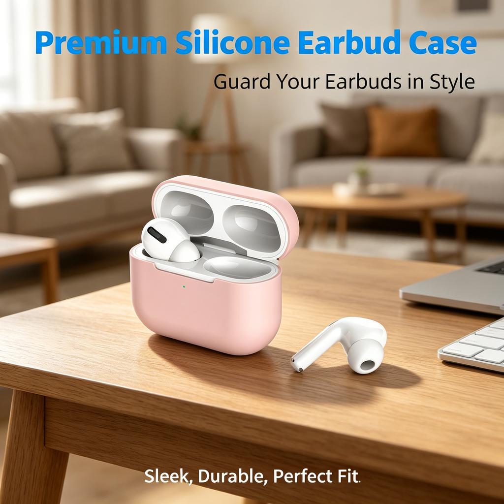 Funda protectora de silicona para auriculares inalámbricos, resistente a caídas, compatible con AirPods Pro
