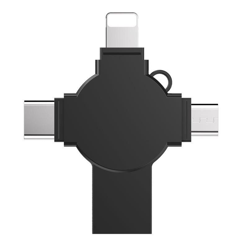 Высокоскоростная флешка 4-в-1 USB для телефонов Android и Type-C: 32 ГБ/64 ГБ