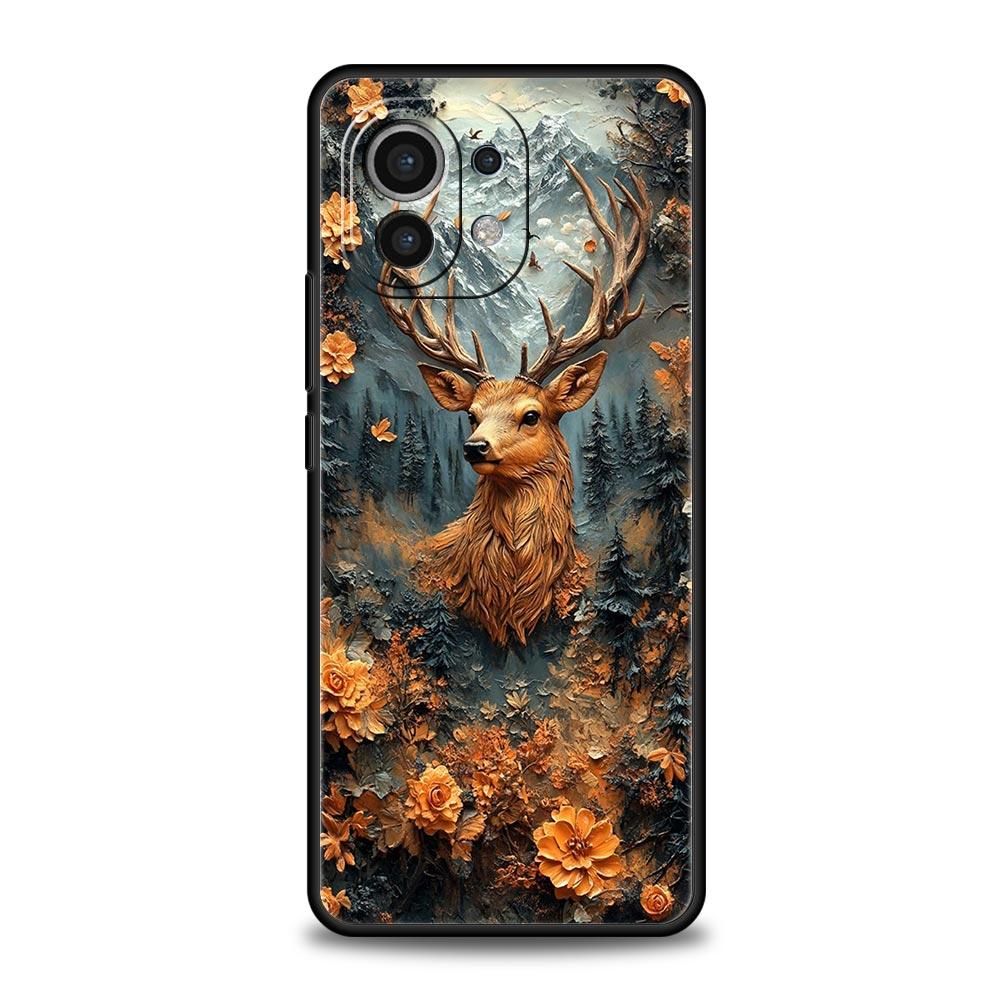 Чехол для телефона с рисунком оленя и личи для Xiaomi Mi 17 Pro Max 15 14 13 12 11 Ultra 15T 14T 13T 12T 11T Pro Lite Мягкий ТПУ корпус