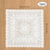 Square Lace Tablecloth 35 X 35 Inch, Off White Lace-Tablecloths & Small Tablecloths Laces Vintage for Round Coffee Table, White Laces Fabric