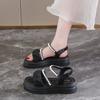 Women Sandals Summer Black Outdoor Dressy Open Toe Casual Thick Sole Platform Cute Girl Sandals Plus Size