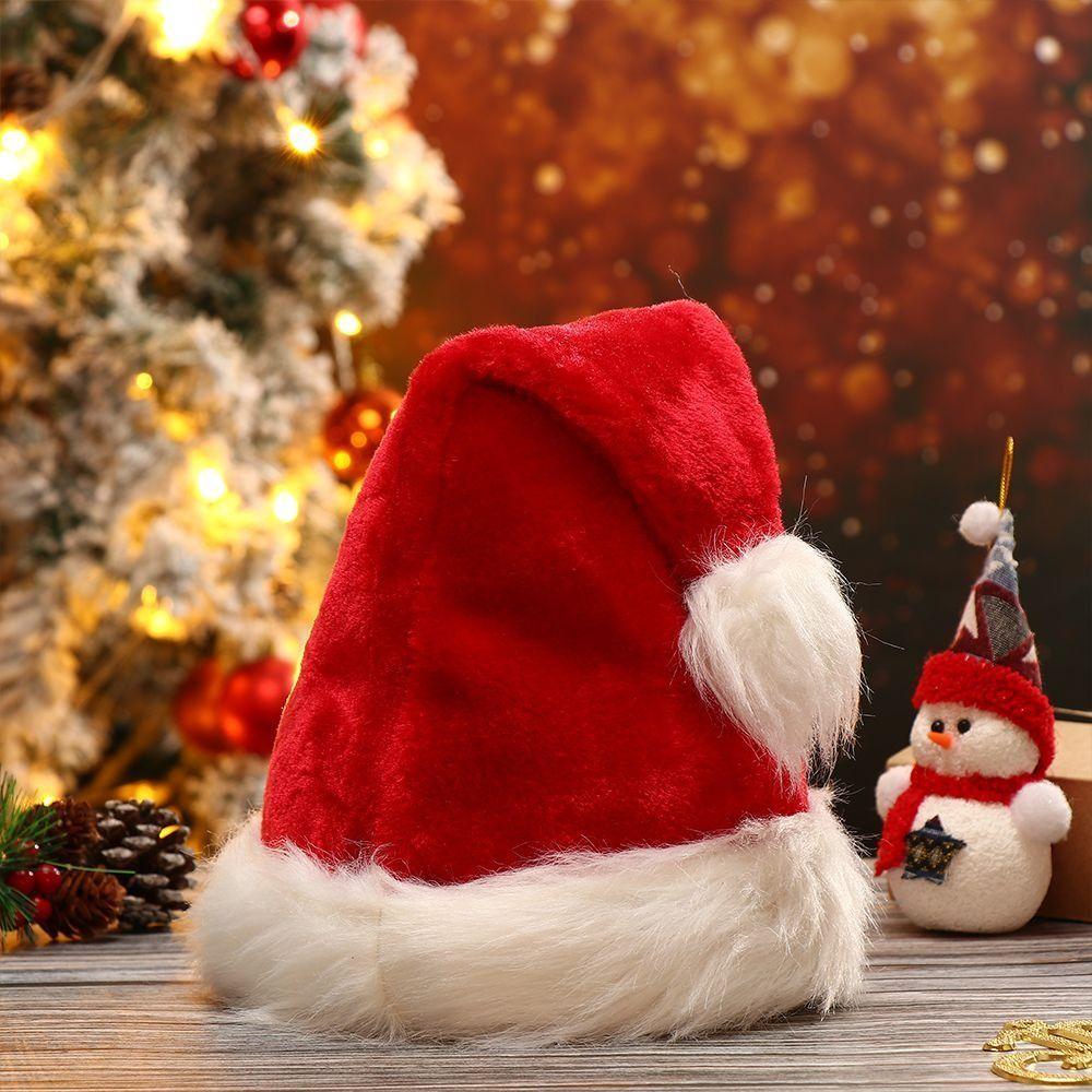 Красная рождественская шапка Толщина Рождественский подарок Универсальная шапка Санта-Клауса Маскарад