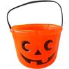 Bucket - BOLAND - Pumpkin - Orange and Black - Plastic - 15 Cm Opening