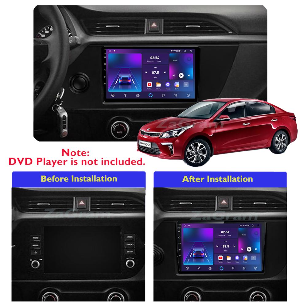 Android Car Radio для KIA Rio X 2021-2022 Мультимедийный проигрыватель Головное устройство Стерео GPS Навигация BT WIFI 1+16 ГБ