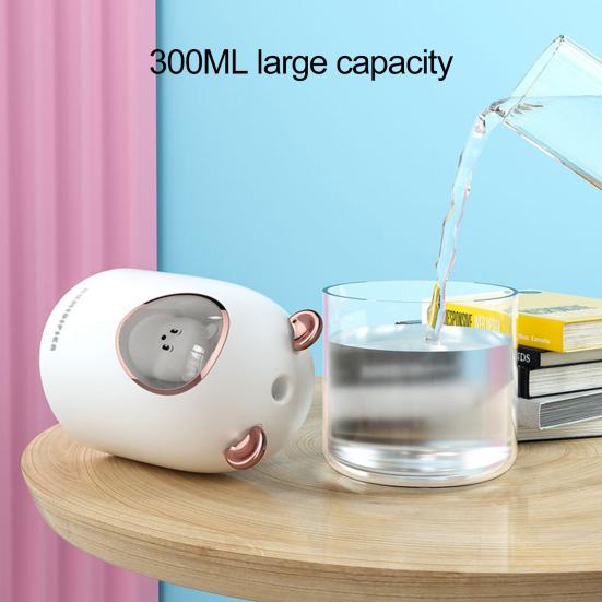 1 комплект, 300 мл увлажнитель воздуха, цветной ночник, плагин, 2 шестерни, защита от сухого горения, большой спрей, USB-диффузор с медведем, товары для дома