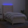 VidaXL Sommier à Lattes de Lit avec Matelas et LED, Lit Rembourré, Lit Simple, Lit Adulte de Chambre à Coucher Intérieur, 3138858