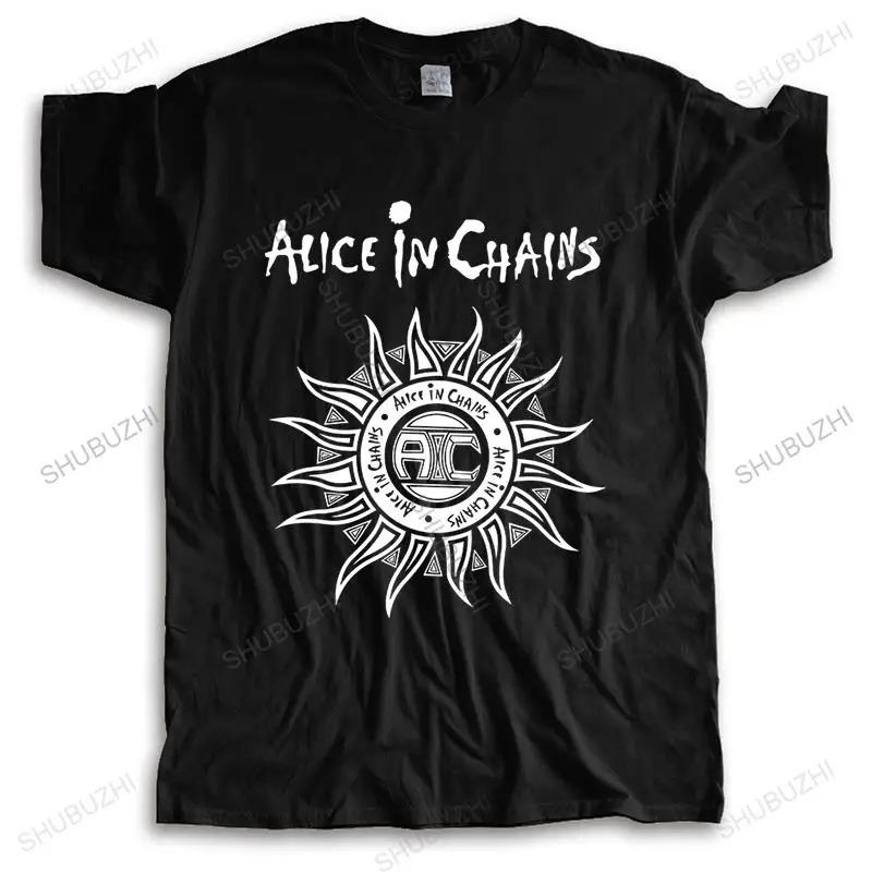 Мужские топы с круглым вырезом модные Хлопковые футболки Alice in Chains Логотип Солнца Мужская унисекс футболка повседневный свободный стиль топы Больший размер - ...