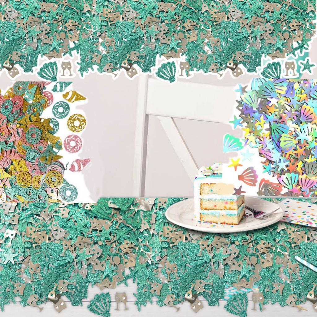 Конфетти на день рождения Украшение рабочего стола Ракушки Конч Подводный мир Конфетти