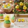 Милый реалистичный ornament-курица, животное, стоящий, пасхальный цыпленок, фигурка, искусственный flocking цыплята, домашний декор