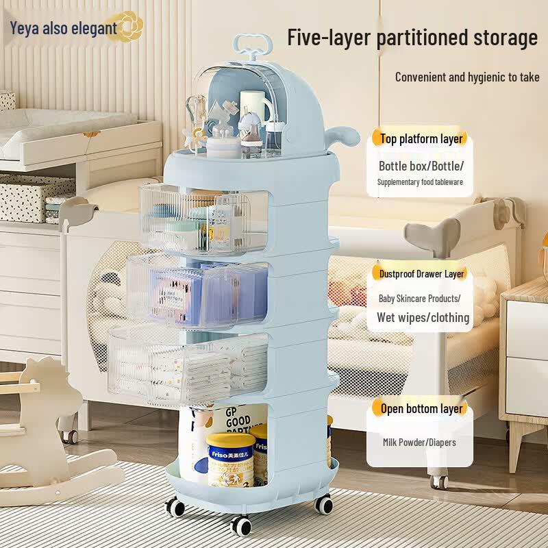 Yeya Cute Whale Mobile Storage Cart