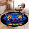 Custom Name KPop Demon Hunters Printed Round Rug Carpet Chair Rug Area Rug Entryway Doormats,for Office Chair Living Room Bedroom Kitchen Room.