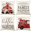 Letter Print Valentine's Day Pillow Cover Nordic Simple Polyester Love Home Sofa Cushion Cover Cushion Cover