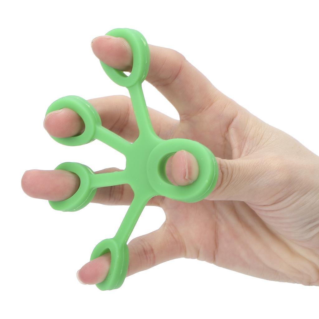 2 шт. Силиконовый эспандер для пальцев Портативные эластичные эспандеры для рук Усилитель 11 фунтов (Темно-зеленый Черный)