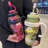 Спортивная бутылка для воды большой емкости с трубочкой - Прочная, портативная, термостойкая