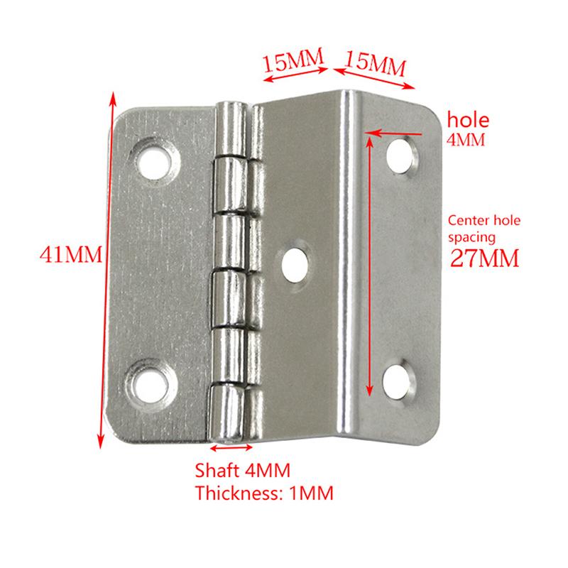 2 шт. Петля для шкафа 41 мм Дверь Багаж Мебель Ювелирные изделия Деревянные ящики 4 отверстия Трехскладные петли Декор мебели