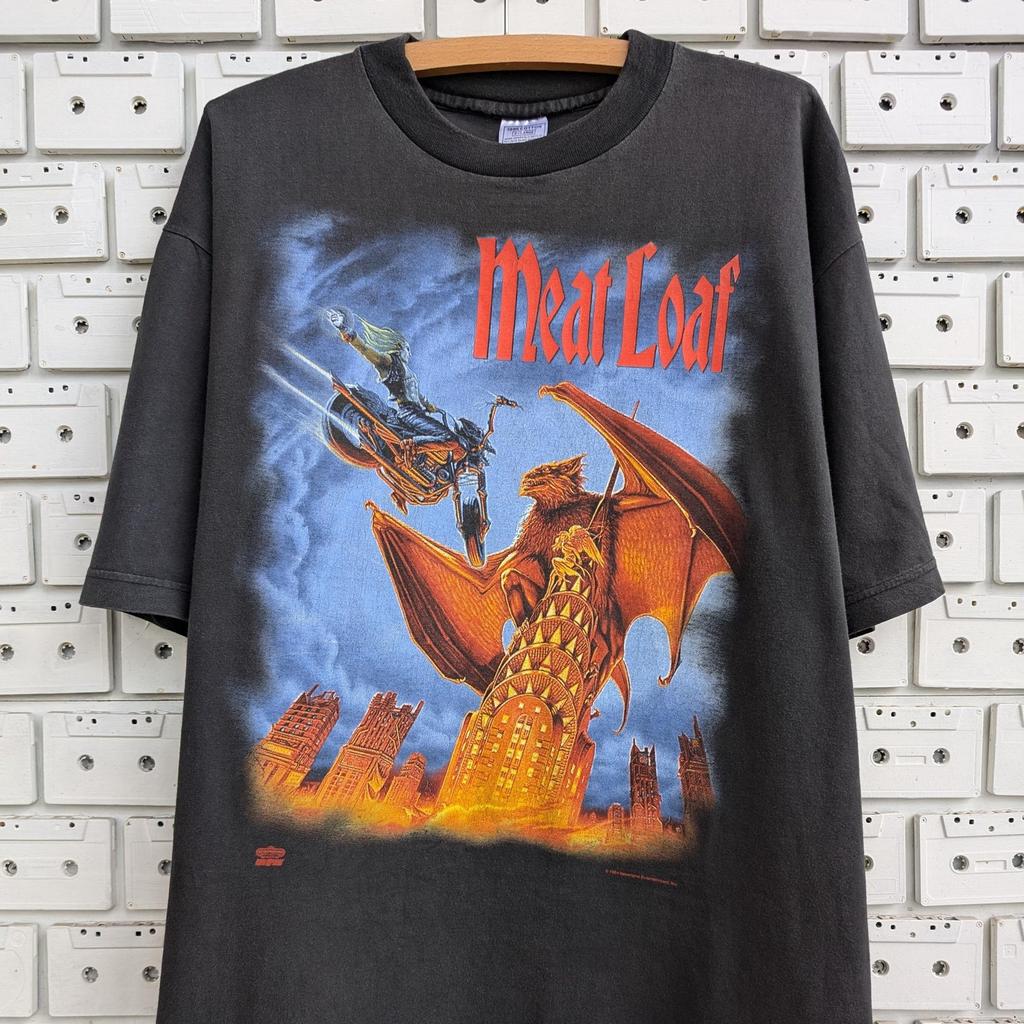 Vintage 1993 Meat Loaf T shirt Everything Louder World Tour American Classic Wagnerian Hard Rock Singer Merch Tee T-Shirt Mens Kids