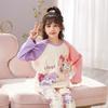 Girls Cotton Pajama Set Cartoon Print Lightweight Sleepwear Home Outfit Kids Ages 8