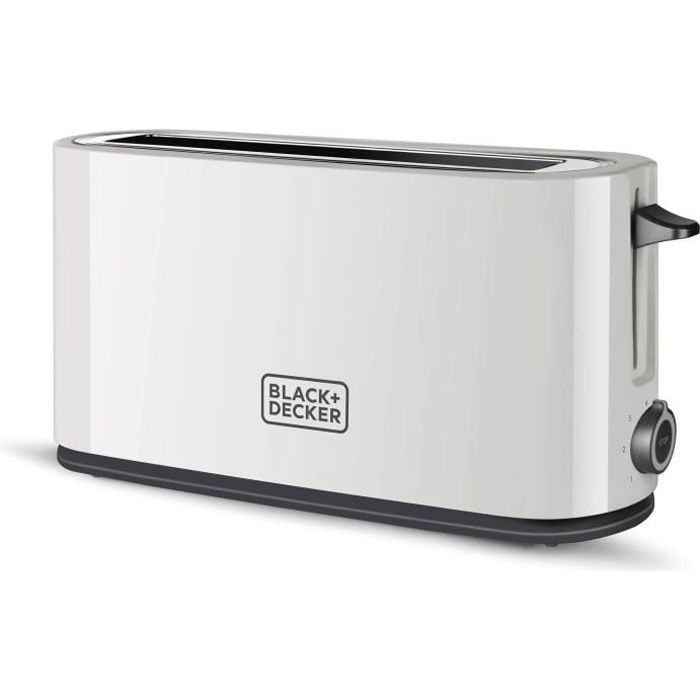 Grille-pain BLACK+DECKER BXTO1001E - Fente extra longue - 7 niveaux - Fonction STOP
