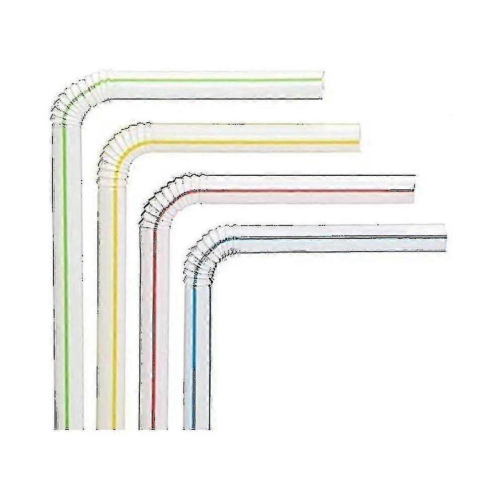 600/1200pcs Plastic Straws Plastic Drinking Straws - Flexible Plastic Drinking Straws for Home, Bar, Parties--