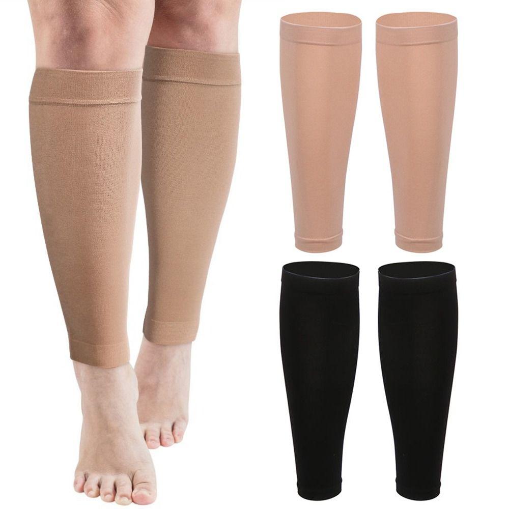 1 Pair Nylon Footless Compression Socks Elastic Leg Sleeves Shin Splint & Calf Protector  Standing