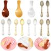 5/10pcs ABS Plastic Vintage Cutlery Spoon Mini Simulation Spoon  Dollhouse Miniatures Decoration