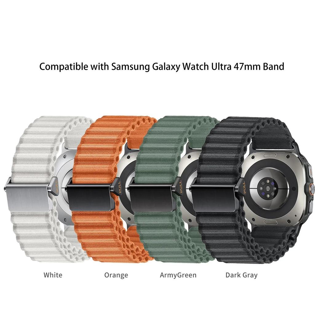 Нейлоновый ремешок для Samsung Galaxy Watch Ultra 47 мм Удобный браслет Без зазора Браслет для запястья для Galaxy Watch 7 Ultra 47 мм Замена